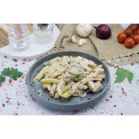 penne cu ciuperci si pui