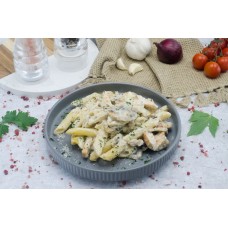 penne cu ciuperci si pui